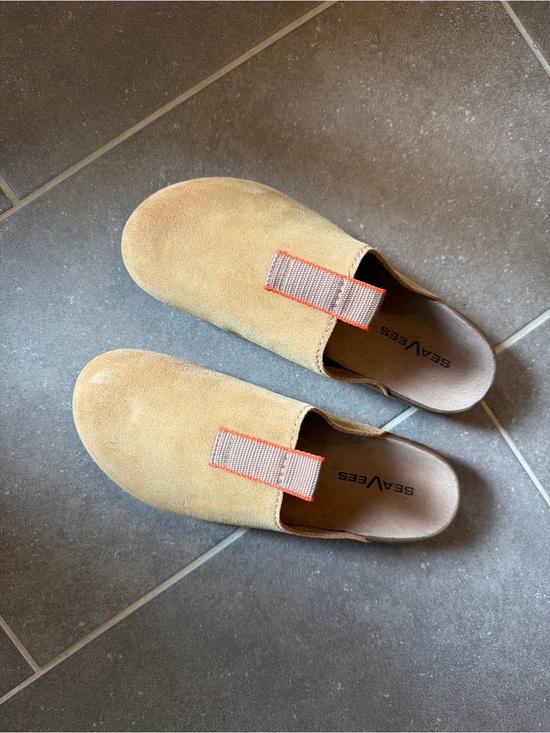 Seavees Other - NWT Men’s Seavees Tan Slip-On Suede Clog with Orange Accent